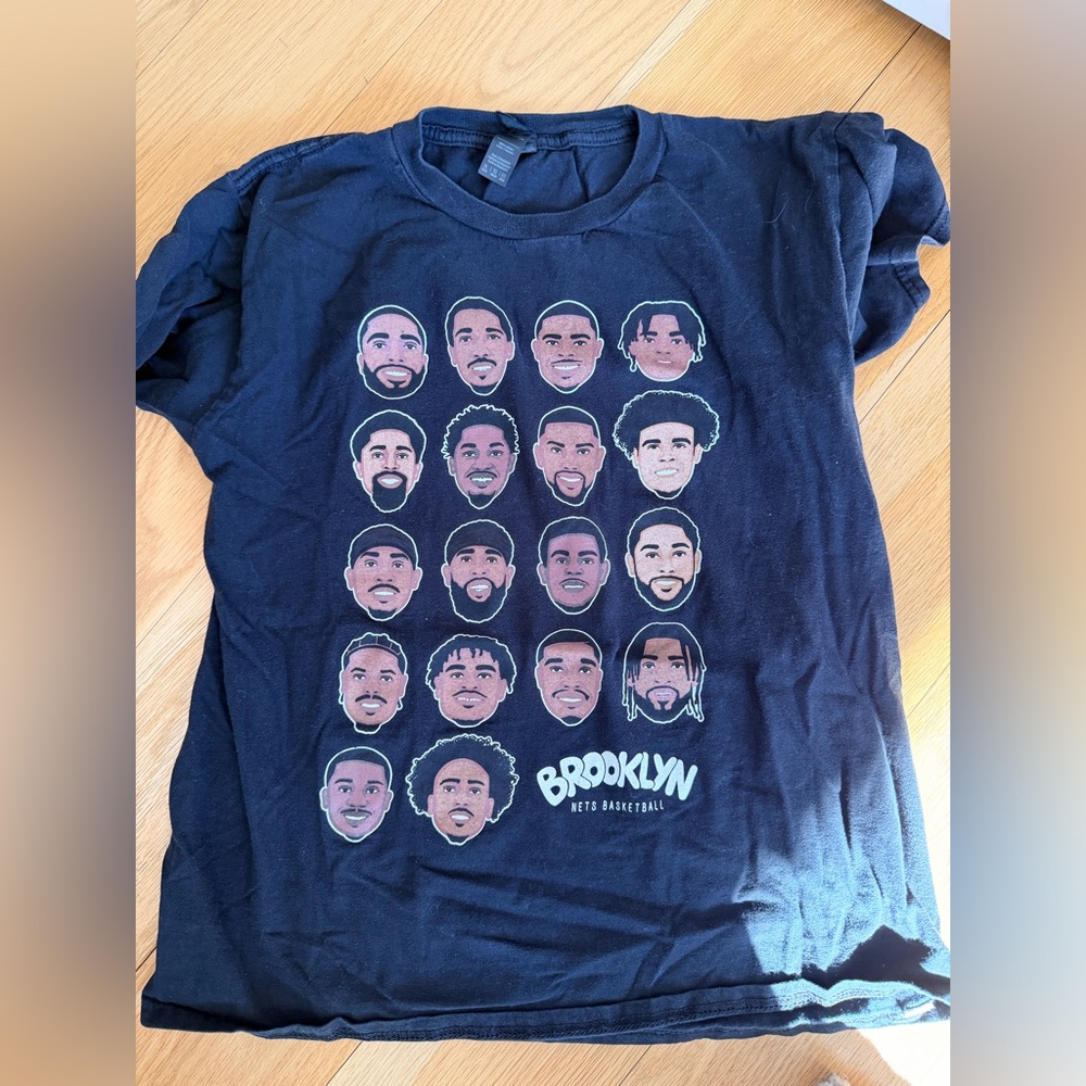 Gildan Black‎ Brooklyn Nets Graphic Tee XL GC